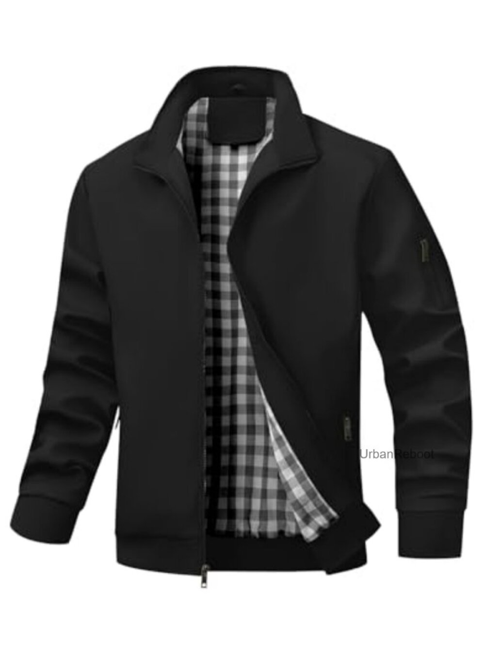 Men's Lightweight Bomber Jacket Windbreaker Zip Up Coat